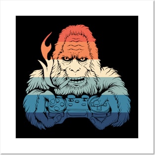 Retro Gaming Gorilla Posters and Art